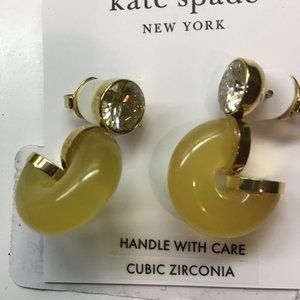 Kate Spade New Yellow Hoop Earrings